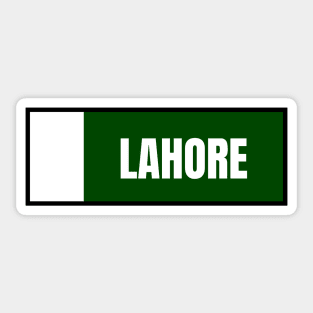 Lahore City in Pakistan Flag Colors Sticker